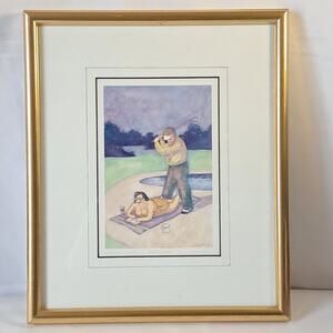 Jonathan Heath Wedgeshot Signed And Numbered Golf Themed Print Professionally...